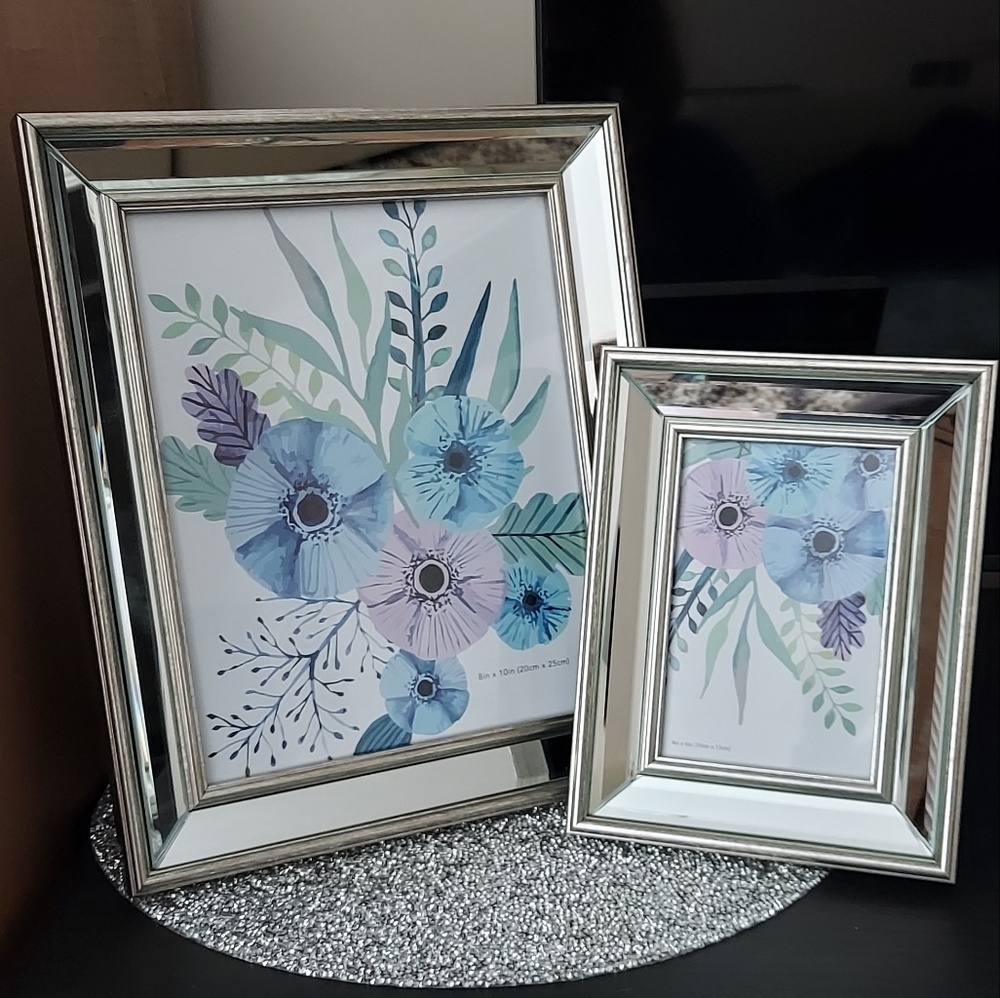 NEW Isaac Jacobs Mirrored Picture Frame Set